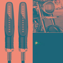 2 PCS D12V / 1W Motorcycle LED Waterproof Dynamic Blinker Side Lights Flowing Water Turn Signal Light (Blue Light)