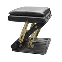 R-3600 Car Adjustable Footrest Ottomans Ergonomic Footstool (Black)