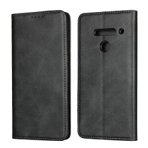 For LG V50 ThinQ Calf Texture Magnetic Horizontal Flip Leather Case with Holder & Card Slots & Wallet(Black)