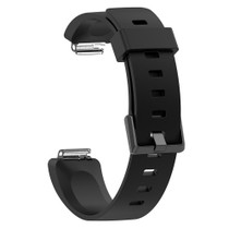 For Fitbit Inspire / Inspire HR Glossy Surface Silicone  Watch Band, Size:S(Black)