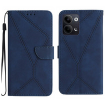 For OPPO Reno9/Reno9 Pro 5G Stitching Embossed Leather Phone Case(Blue)