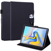 For Samsung Galaxy Tab A 10.5 T590 Cartoon Buckle Leather Tablet Case(Black)