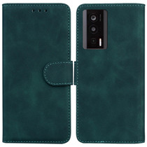 For Xiaomi Poco F5 Pro / Redmi K60 Skin Feel Pure Color Flip Leather Phone Case(Green)