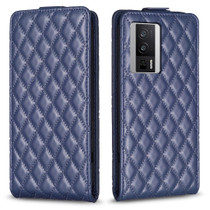 For Xiaomi Redmi K60 / K60 Pro Diamond Lattice Vertical Flip Leather Phone Case(Blue)