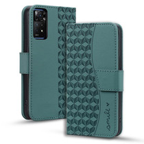 For Xiaomi Redmi Note 11  Pro 4G Business Diamond Buckle Leather Phone Case with Lanyard(Green)