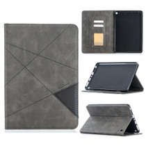 For Amazon Kindle Fire HD8 (2020) Rhombus Texture Horizontal Flip Magnetic Leather Case with Holder & Card Slots(Grey)