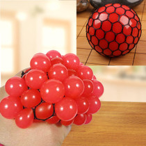 Anti Stress Face Reliever Grape Ball Extrusion Mood Squeeze Relief Healthy Funny Tricky Vent Toy(Red)