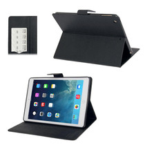 GOOSPERY FANCY DIARY for iPad Air Cross Texture Leather Case with Card Slot & Holder & Wallet(Black)