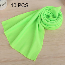 10 PCS Outdoor Sports Portable Cold Feeling Prevent Heatstroke Ice Towel, Size: 30*80cm(Green)