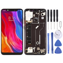 LCD Screen and Digitizer Full Assembly with Frame & Side Keys for Xiaomi Mi 8(Black)