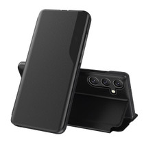 For Samsung Galaxy A15 Attraction Flip Holder Leather Phone Case(Black)