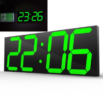 Wall Sticker LED Wall Clock Decorative Clock Creative Acrylic Mirror Clock US Plug, Style:Remote Version Sealed Box(Green Font)
