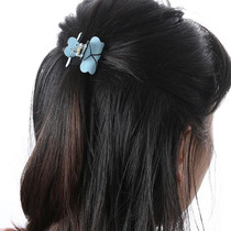 Fashion Women Hair Claw Elegant Mini Simple Colorful Bun Hair Accessories(Blue)