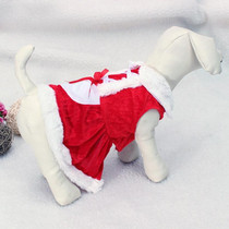Christmas Dog Clothes for Small Dogs Santa Dog Costume Winter Pet Coats, Size:M(Red Girl)