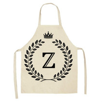 Creative Cotton Linen Sleeveless Letter Apron, Size:68x55cm(Z)