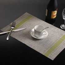2 PCS Durable PVC Table Mats Coffee Cup Pad Braided Slip Placemats, Size: 30x45cm(Green)
