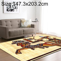 Retro Mat Flannel Velvet Carpet Play Basketball Game Mats Baby Crawling Bed Rugs, Size:147.3x203.2cm(Shoot Horses Tribe)