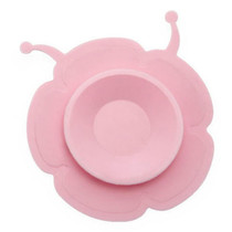 Double-sided Super Suction Cartoon Anti-collision Children Bowl  Sucker(Pink Snail)