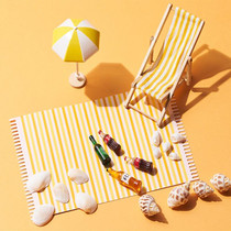 Ordinary Beach Series Photography Props Decoration Still Life Jewelry Food Set Shot Photo Props(Yellow)