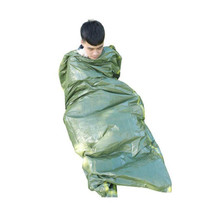 2 PCS Outdoor Pe Sleeping Bag Disaster Relief & Cold Prevention Heat Insulation & Warmth Emergency Sleeping Bag(Green)