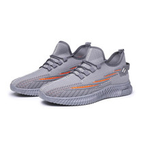 Men Spring Breathable Sports Casual Running Shoes Mesh Shoes, Size: 43(Gray)