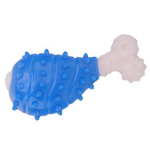 2 PCS BG-W167 Pet Grinning And Chewing Interactive Chicken Leg Toys(Blue)