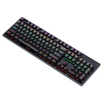 LEAVEN K880 104 Keys Gaming Green Axis Office Computer Wired Mechanical Keyboard, Cabel Length:1.6m(Black)