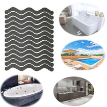 24pcs /Bag Wavy Shaped Safety Bathtub Non-Slip Sticker, Specification:  1.3 x 18cm(Grey)