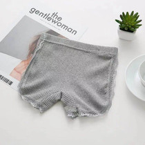 Summer Girls Safety Short Pants Kids Cotton Boxer Briefs Prevent Emptied Shorts, Size: 160(Grey)
