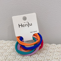 6pcs /Set Towel Circle Head Rope High Elasticity Without Sewing Hair Rubber Band(Colorful)