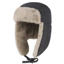 Windproof Padded Thickened Snow Hat Cold Protective Ear Hat, Size: One Size(Black)