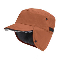 Winter Ear Protection Ski Hat Cold Prevention Windproof Hat Thicken Warm Peaked Hat, Size: L 58-60cm(Red Brown)
