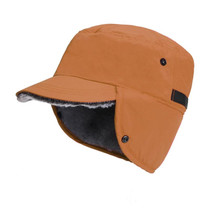 Winter Ear Protection Ski Hat Cold Prevention Windproof Hat Thicken Warm Peaked Hat, Size: L 58-60cm(Caramel Color)