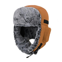 Winter Keep Warm Hat Outdoor Anti-Chilled Waterproof And Velvet Thickened Ski Hat, Size: L 58-60cm(Caramel Color)