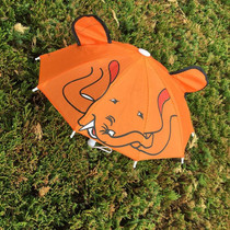 5 PCS Cute Cartoon Children Umbrella Creative Long Handle Animal Umbrella(Orange)