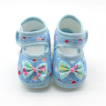 3 Pairs Baby Infant Shoes Girls Dot Lace Soft Sole Prewalker Warm Casual Flats Shoes(Butterfly Blue)