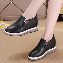 Casual Wild Versatile Increase Set Feet Casual Shoes for Women (Color:Black Size:37)