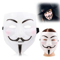 V for Vendetta Design Plastic Mask(White)