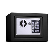 17E Home Mini Electronic Security Lock Box Wall Cabinet Safety Box without Coin-operated Function(Obsidian Black)