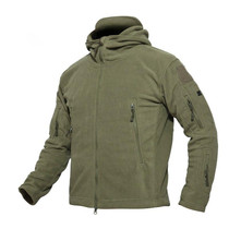 Fleece Warm Men Thermal Breathable Hooded Coat, Size:M (Green)