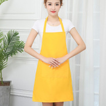 2 PCS 0058 Cafe Nail Shop Waterproof Apron Polyester Material Home Work Apron(Yellow)
