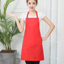 2 PCS 0058 Cafe Nail Shop Waterproof Apron Polyester Material Home Work Apron(Red)