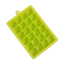 24 Grids Silicone Ice Cube Tray Molds Square Shape Ice Cube Maker Fruit Popsicle Ice Cream Mold(Grass green)