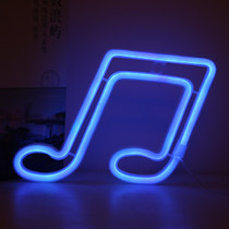 Musical Note Neon Light Modeling Lighting Room Decoration Lights(Blue Light)