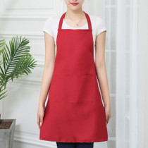 2 PCS 0058 Cafe Nail Shop Waterproof Apron Polyester Material Home Work Apron(Red Wine)