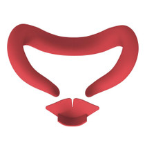 For Meta Quest 3 Silicone Face Cover Eye Mask with Nose Pad(Red)