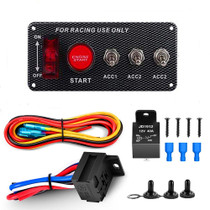 5 in 1 12V Car Racing Ignition Switch Panel with Switch & Engine Start Button & Relay Wiring Harness