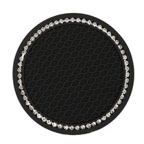 Car Universal Diamond Honeycomb Water Coaster Car Anti-Slip Mat(Black White Diamond)