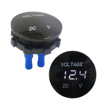 DC12-24V Automotive Battery DC Digital Display Voltage Meter Modified Measuring Instrument(White Light)