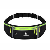 CWILKES MF-008 Outdoor Sports Fitness Waterproof Waist Bag Phone Pocket, Style: Four Pockets(Black Green)